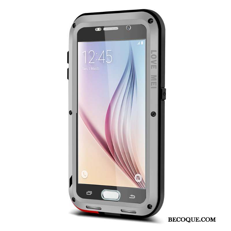 Samsung Galaxy S6 Trois Défenses Incassable Coque De Téléphone Fluide Doux Silicone Rouge