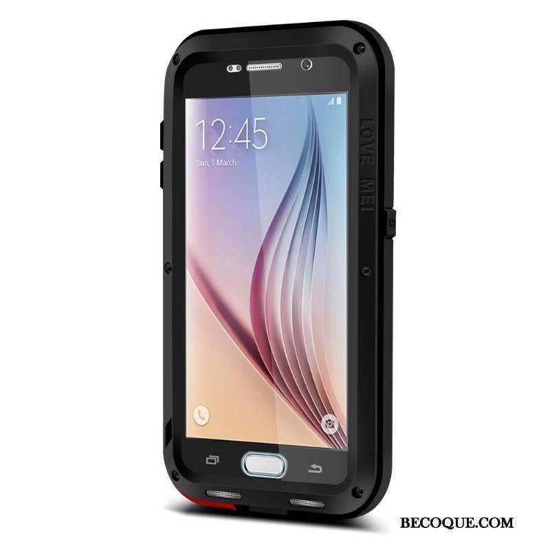 Samsung Galaxy S6 Trois Défenses Incassable Coque De Téléphone Fluide Doux Silicone Rouge