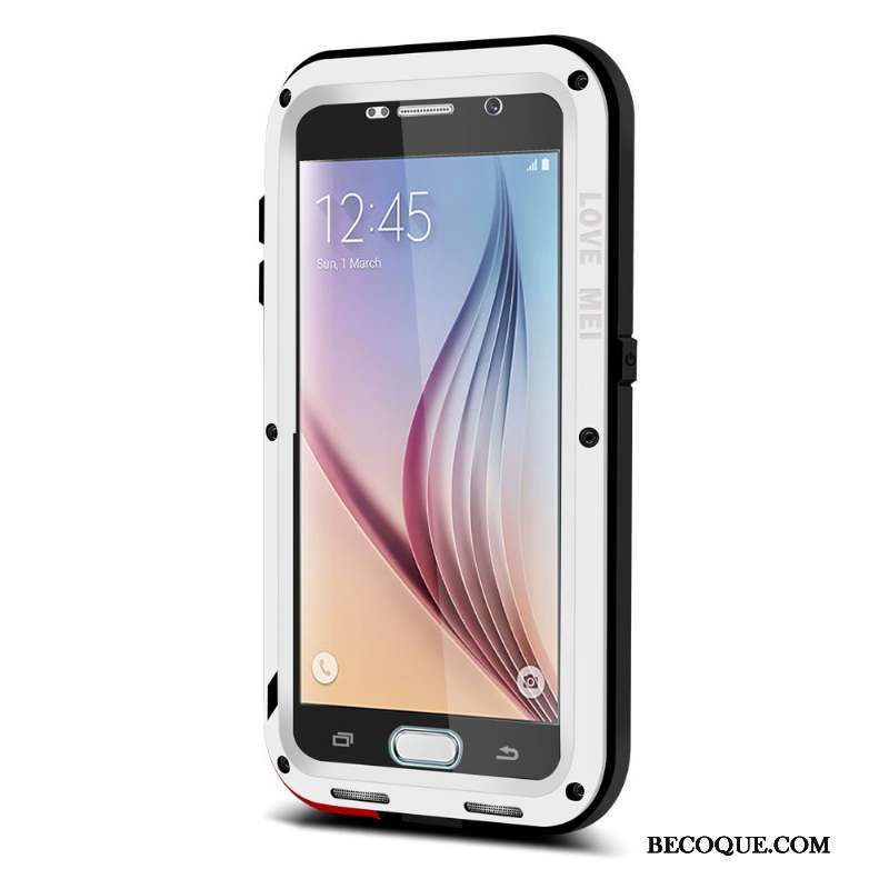 Samsung Galaxy S6 Trois Défenses Incassable Coque De Téléphone Fluide Doux Silicone Rouge