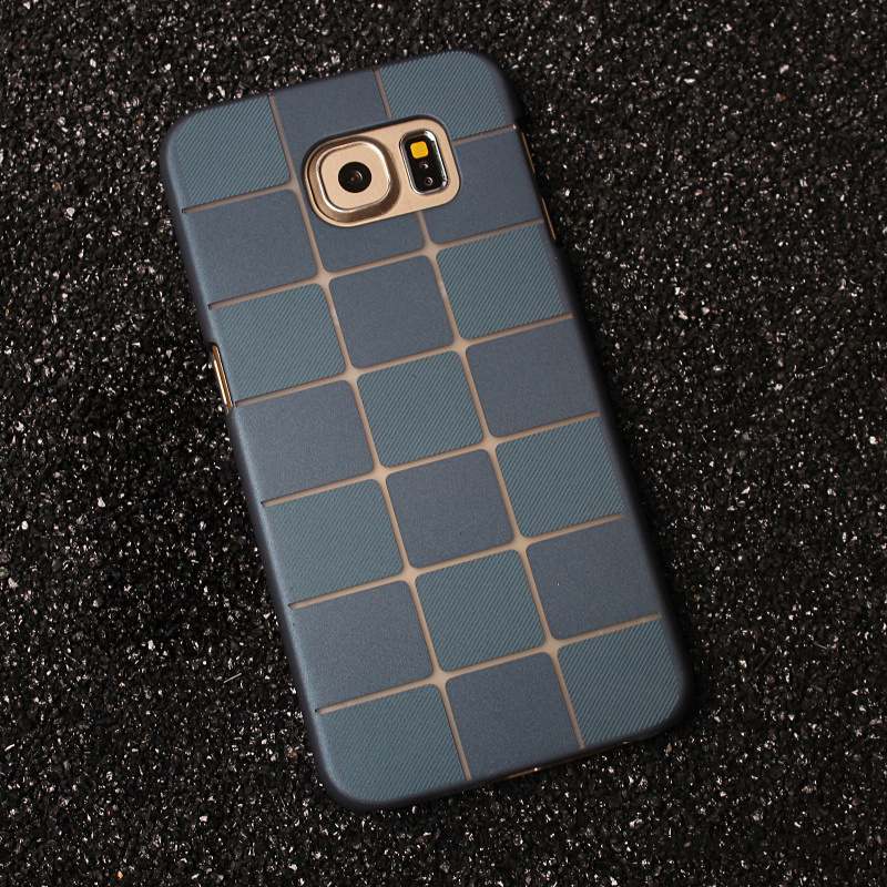 Samsung Galaxy S6 Téléphone Portable Protection Bleu Marin Délavé En Daim Coque De Téléphone Étui
