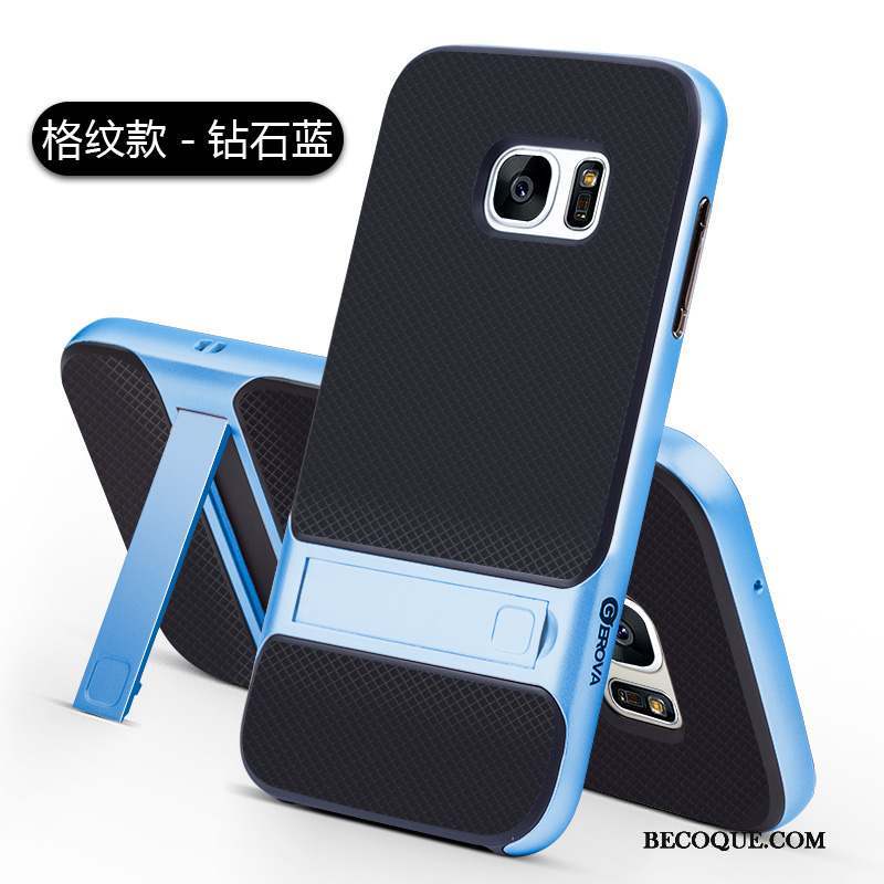 Samsung Galaxy S7 Bleu Clair Étui Créatif Silicone Coque De Téléphone Fluide Doux