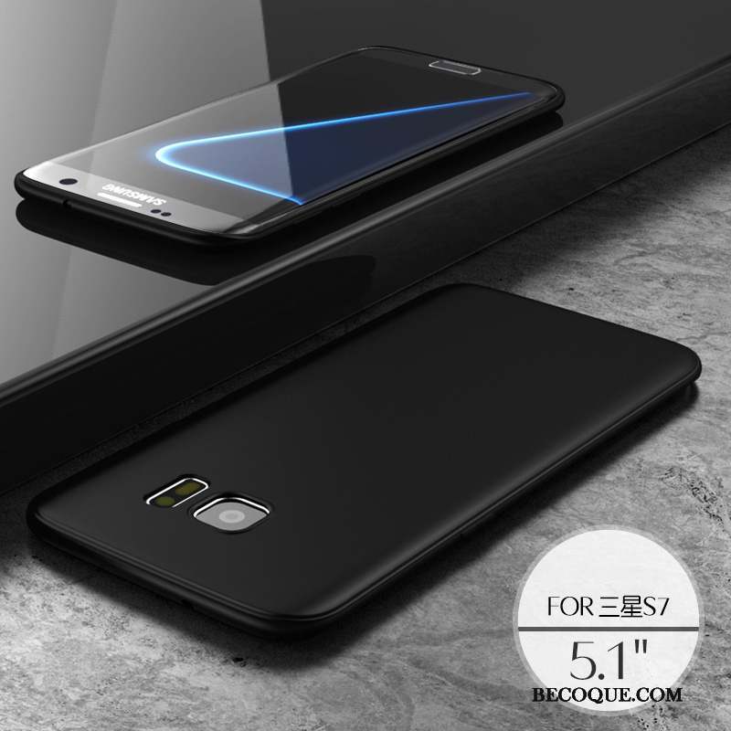 Samsung Galaxy S7 Bleu Silicone Coque De Téléphone Protection Fluide Doux