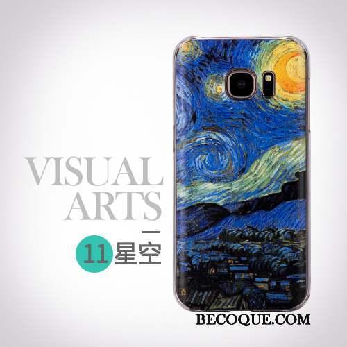 Samsung Galaxy S7 Coque Créatif Personnalité Téléphone Portable Bleu Étui Protection