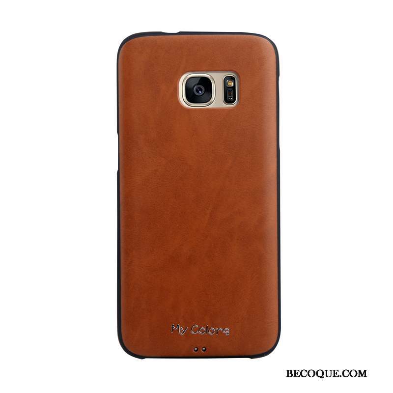 Samsung Galaxy S7 Coque De Téléphone Fluide Doux Étui Similicuir Business Bleu