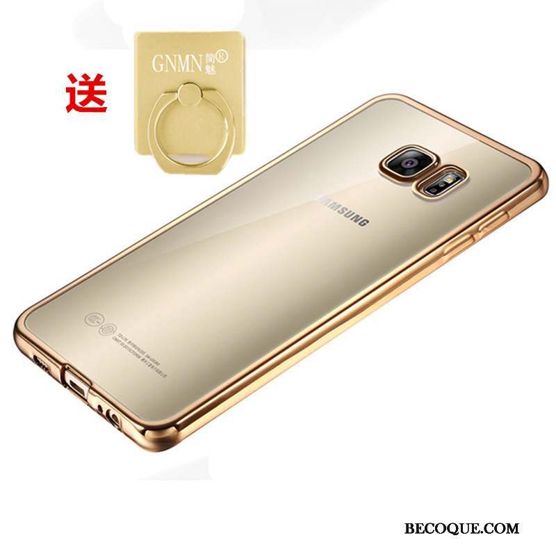Samsung Galaxy S7 Coque Rose Transparent Téléphone Portable Fluide Doux Protection Silicone