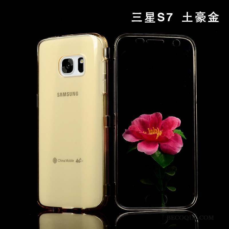 Samsung Galaxy S7 Coque Transparent Housse Téléphone Portable Étui Silicone Incassable