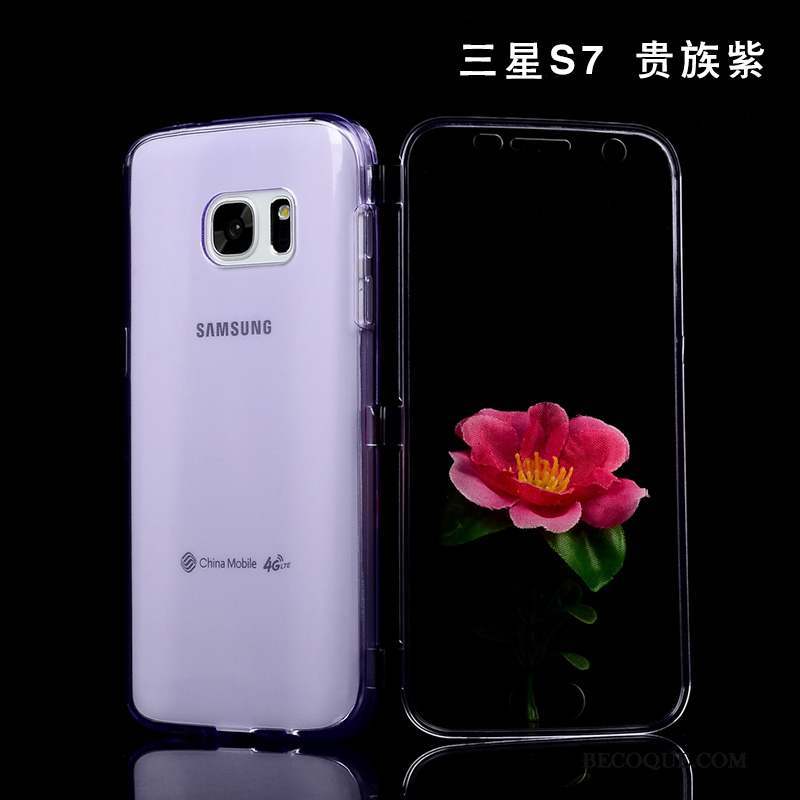 Samsung Galaxy S7 Coque Transparent Housse Téléphone Portable Étui Silicone Incassable