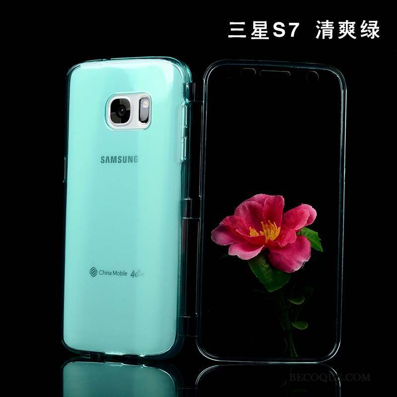 Samsung Galaxy S7 Coque Transparent Housse Téléphone Portable Étui Silicone Incassable