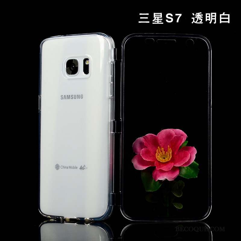 Samsung Galaxy S7 Coque Transparent Housse Téléphone Portable Étui Silicone Incassable