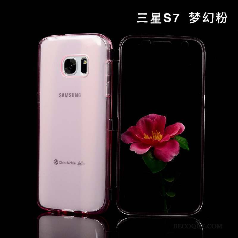 Samsung Galaxy S7 Coque Transparent Housse Téléphone Portable Étui Silicone Incassable