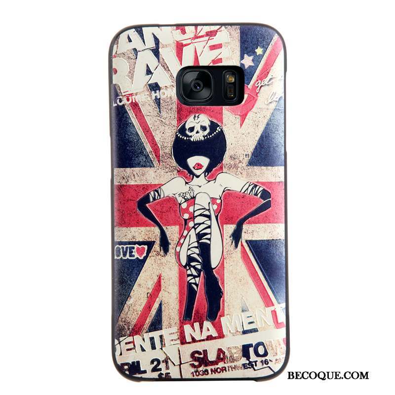 Samsung Galaxy S7 Coque Étui Dessin Animé Fluide Doux Silicone Gaufrage Tendance