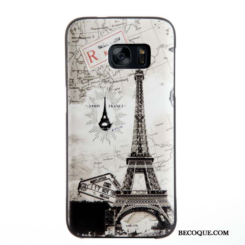 Samsung Galaxy S7 Coque Étui Dessin Animé Fluide Doux Silicone Gaufrage Tendance