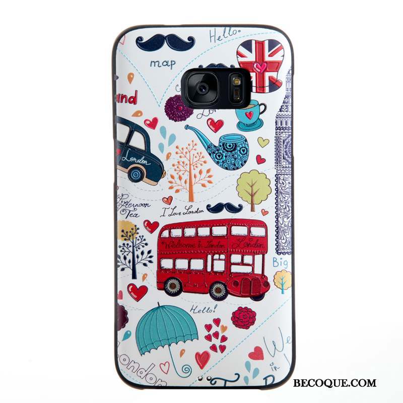 Samsung Galaxy S7 Coque Étui Dessin Animé Fluide Doux Silicone Gaufrage Tendance