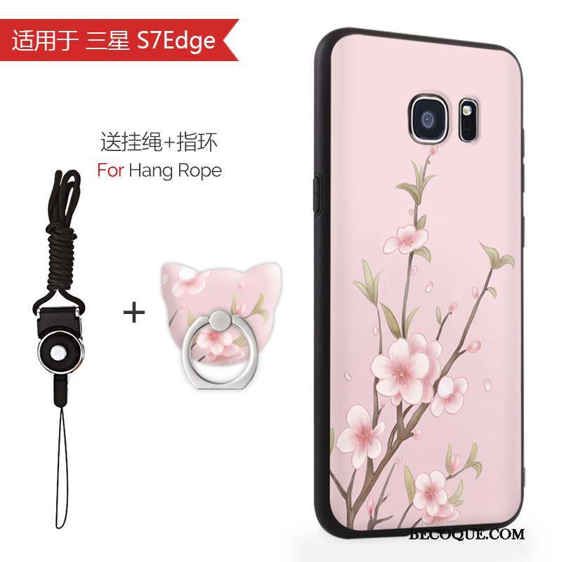 Samsung Galaxy S7 Edge Coque De Téléphone Tout Compris Étui Rose Incassable