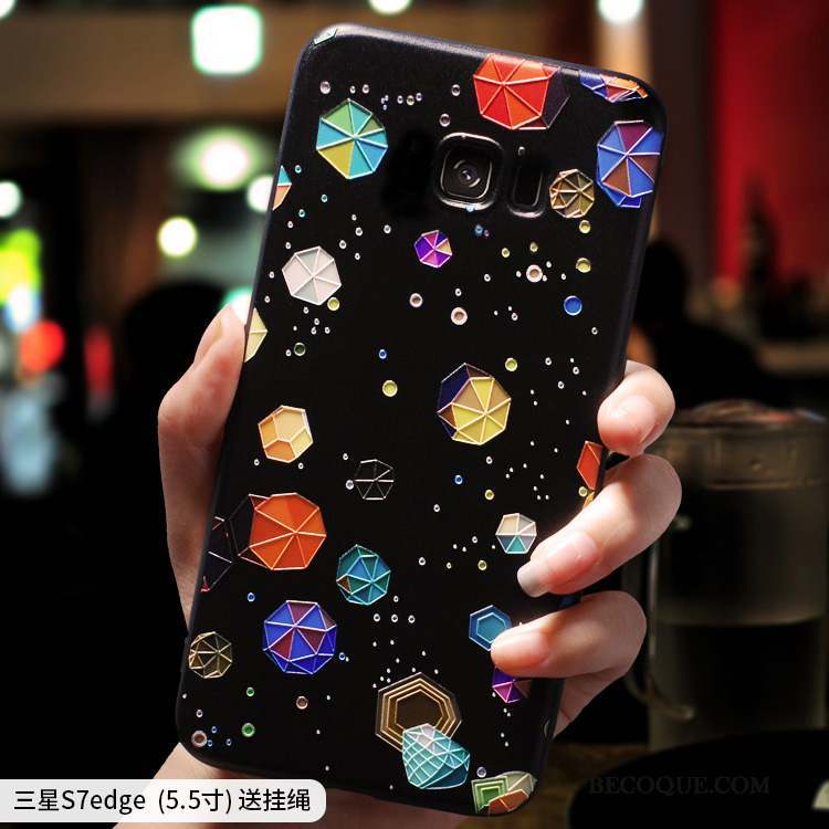 Samsung Galaxy S7 Edge Coque Incassable Créatif Étui Tout Compris Multicolore Tendance