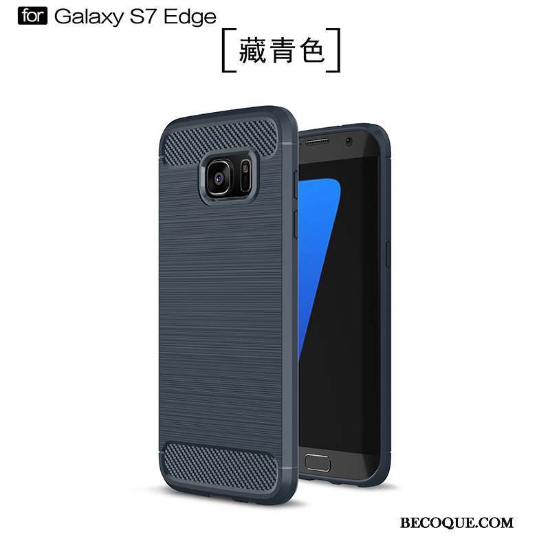 Samsung Galaxy S7 Edge Coque Nouveau Soie Silicone Protection Étui Rouge