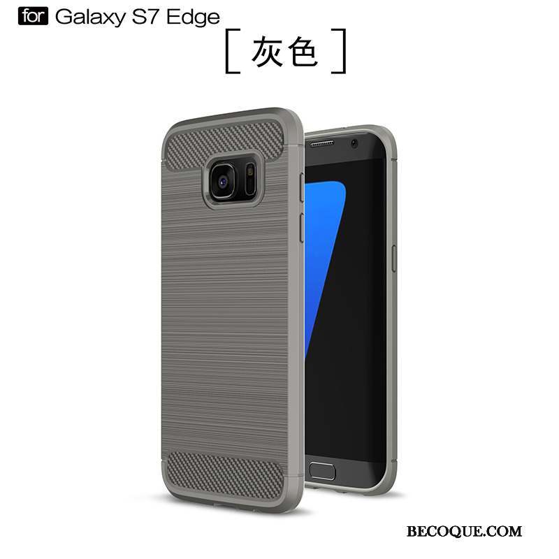 Samsung Galaxy S7 Edge Coque Nouveau Soie Silicone Protection Étui Rouge