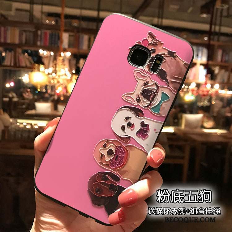 Samsung Galaxy S7 Edge Coque Ornements Suspendus Tendance Silicone Dessin Animé De Téléphone