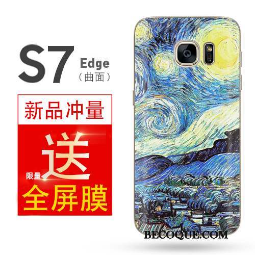Samsung Galaxy S7 Edge Coque Protection Gaufrage Multicolore Créatif Personnalité Étui