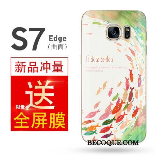 Samsung Galaxy S7 Edge Coque Protection Gaufrage Multicolore Créatif Personnalité Étui