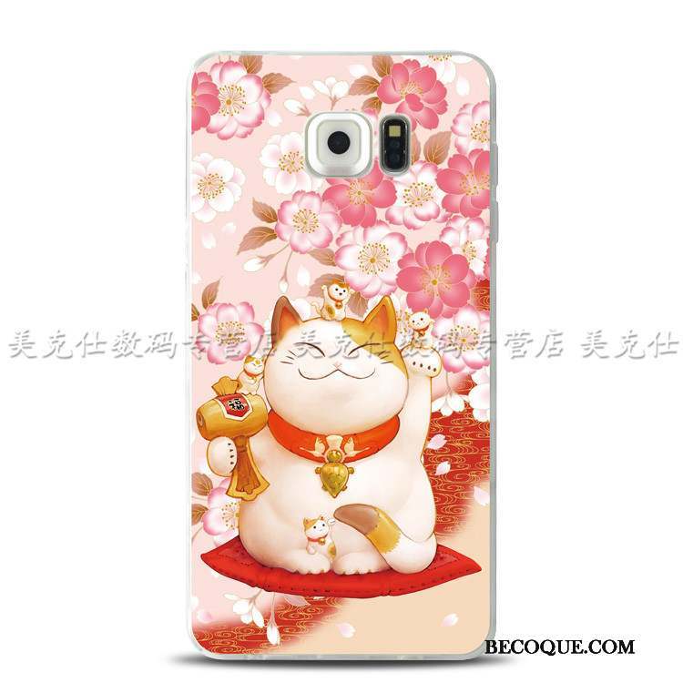 Samsung Galaxy S7 Edge Coque Sakura Étui Multicolore Chat Protection Gaufrage