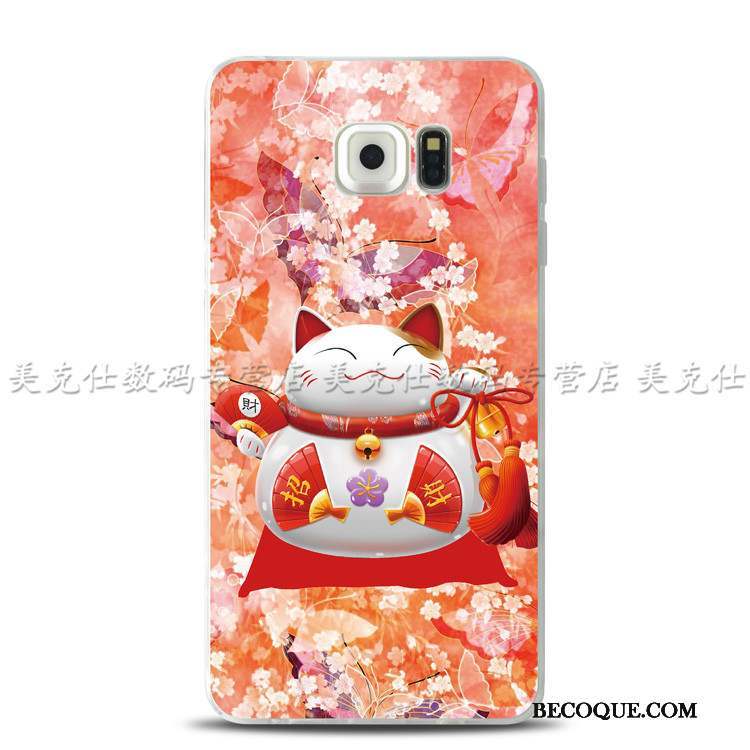 Samsung Galaxy S7 Edge Coque Sakura Étui Multicolore Chat Protection Gaufrage