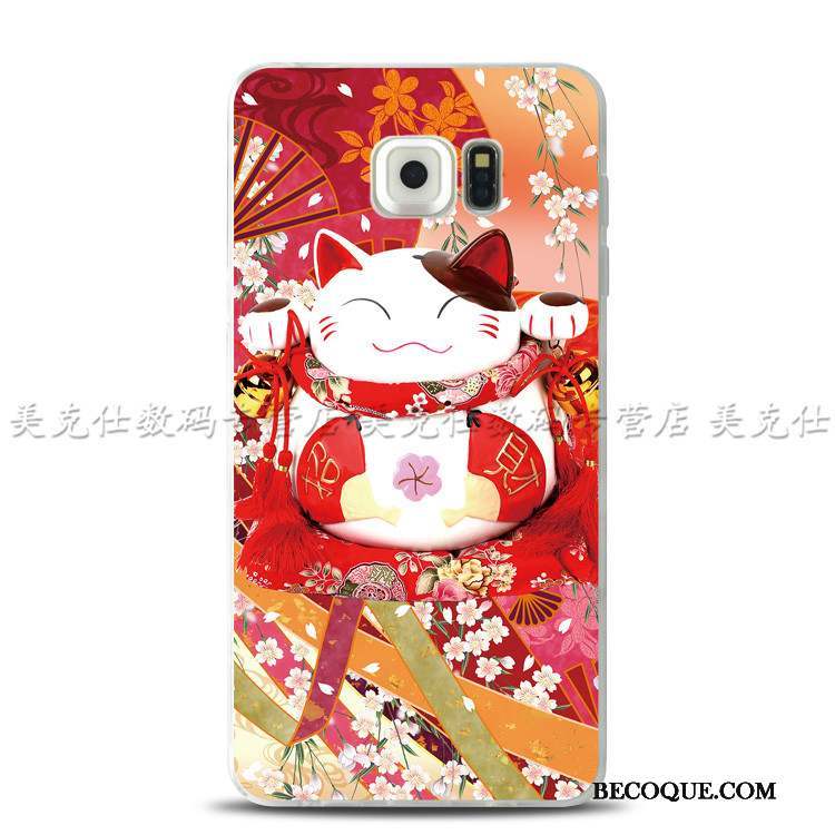 Samsung Galaxy S7 Edge Coque Sakura Étui Multicolore Chat Protection Gaufrage