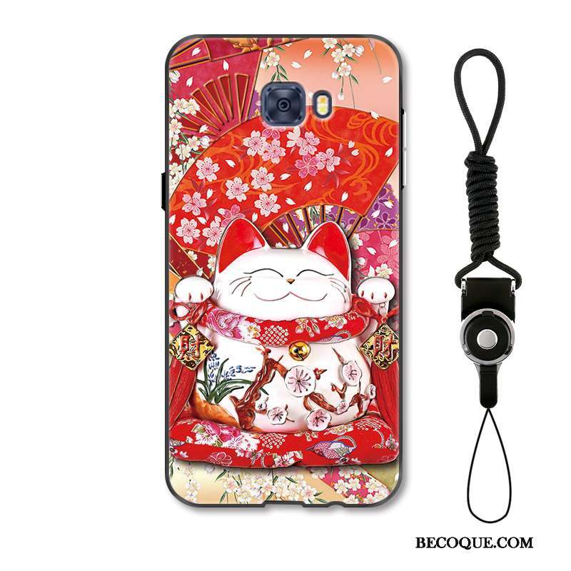 Samsung Galaxy S7 Edge Dessin Animé Étui Coque De Téléphone Créatif Richesse Chat