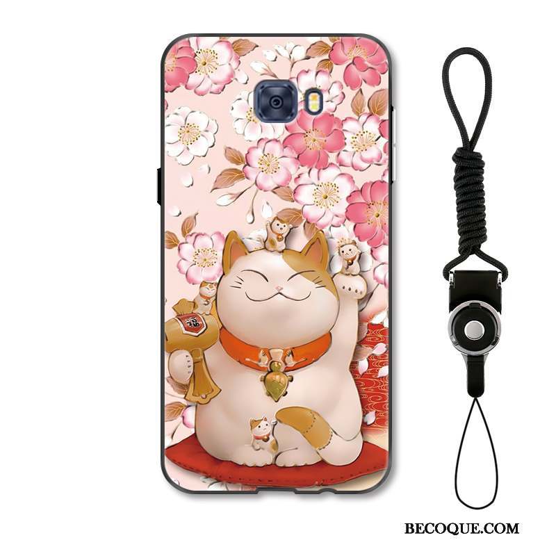 Samsung Galaxy S7 Edge Dessin Animé Étui Coque De Téléphone Créatif Richesse Chat