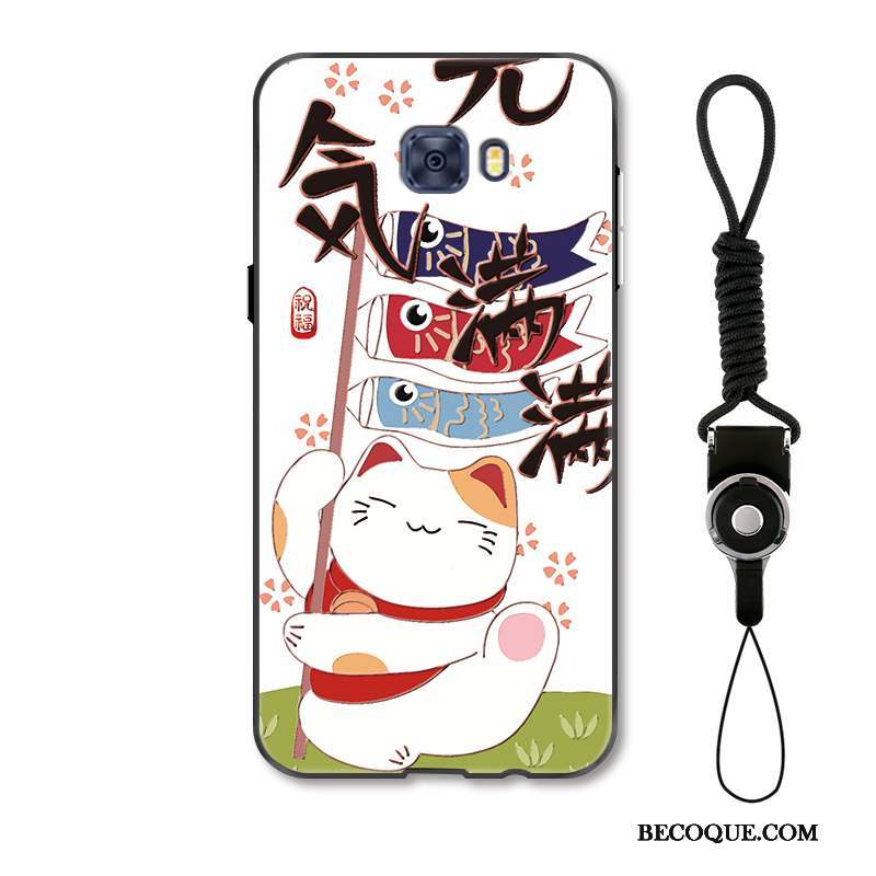 Samsung Galaxy S7 Edge Dessin Animé Étui Coque De Téléphone Créatif Richesse Chat