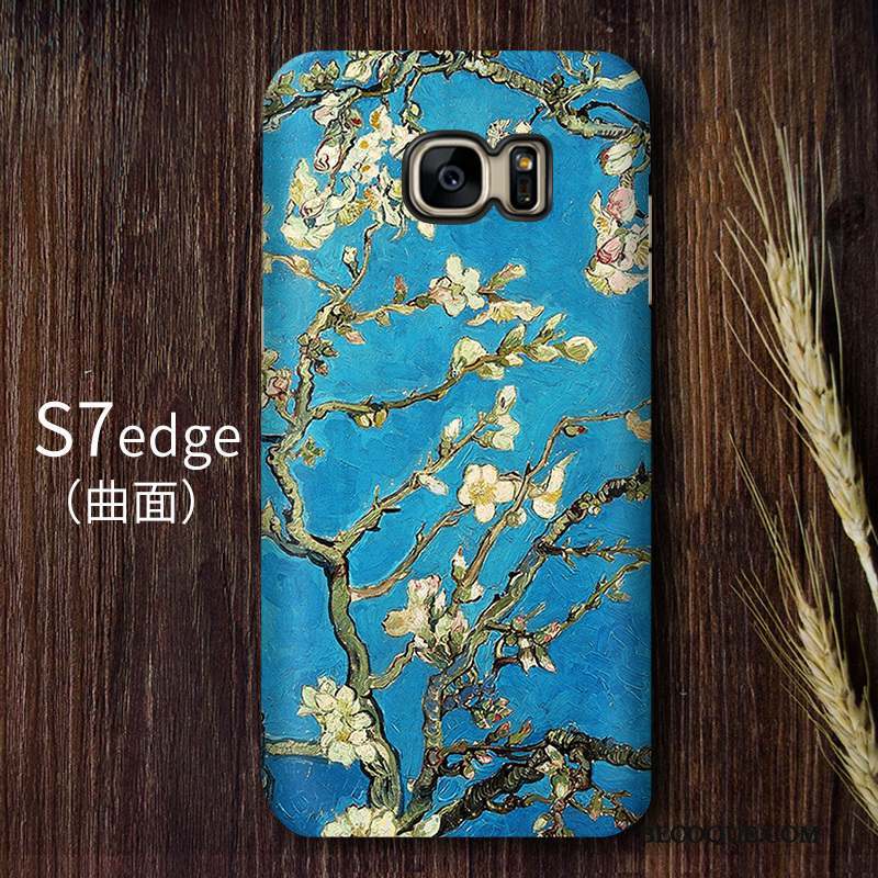 Samsung Galaxy S7 Edge Haute Vintage Protection Difficile Coque De Téléphone Jaune