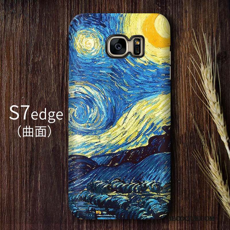 Samsung Galaxy S7 Edge Haute Vintage Protection Difficile Coque De Téléphone Jaune