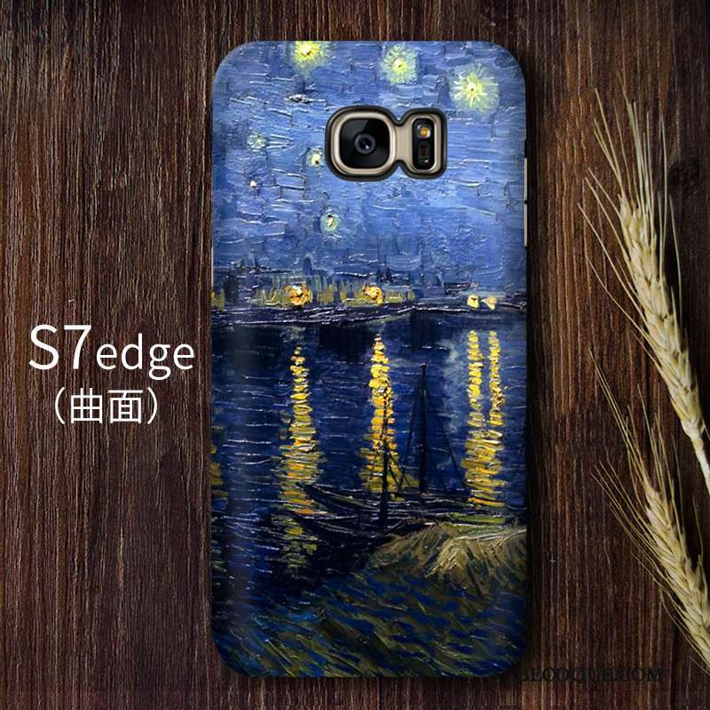 Samsung Galaxy S7 Edge Haute Vintage Protection Difficile Coque De Téléphone Jaune