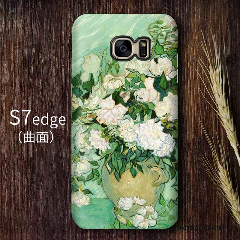 Samsung Galaxy S7 Edge Haute Vintage Protection Difficile Coque De Téléphone Jaune