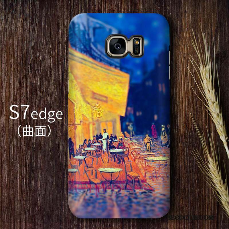 Samsung Galaxy S7 Edge Haute Vintage Protection Difficile Coque De Téléphone Jaune