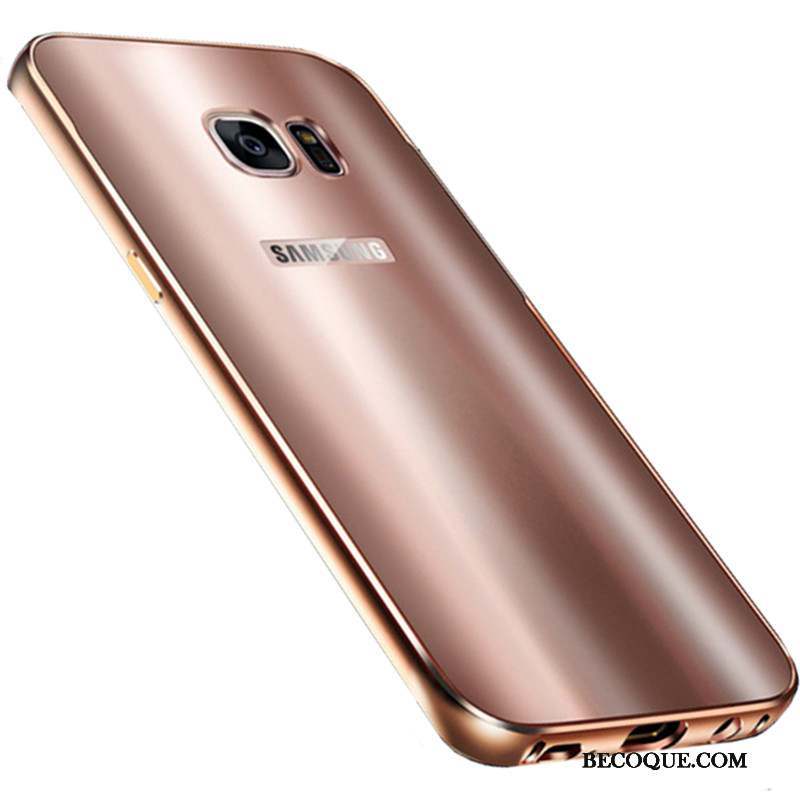 Samsung Galaxy S7 Edge Incassable Étui Noir Coque Métal Téléphone Portable