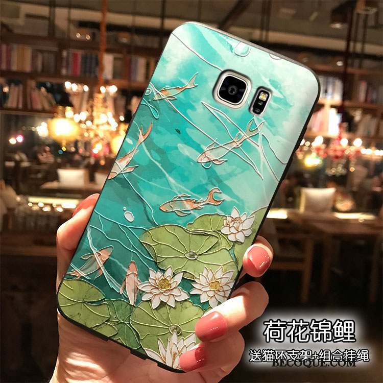 Samsung Galaxy S7 Edge Ornements Suspendus Personnalité Tout Compris Tendance Silicone Coque