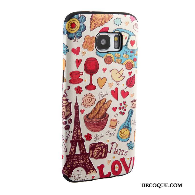 Samsung Galaxy S7 Edge Peinture Multicolore Dessin Animé Fluide Doux Coque De Téléphone Étui