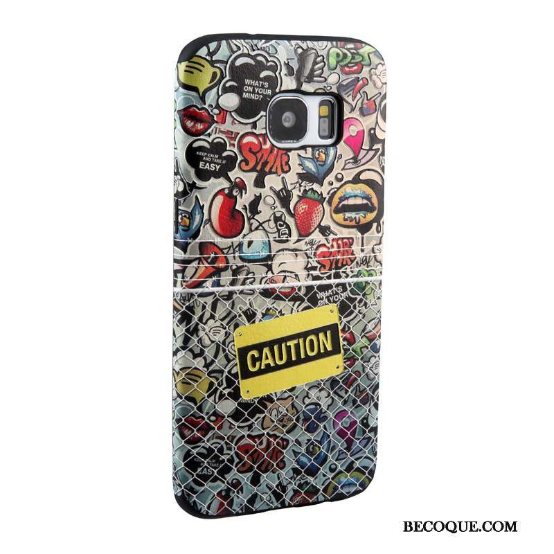 Samsung Galaxy S7 Edge Peinture Multicolore Dessin Animé Fluide Doux Coque De Téléphone Étui