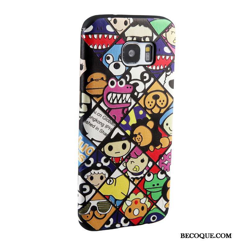 Samsung Galaxy S7 Edge Peinture Multicolore Dessin Animé Fluide Doux Coque De Téléphone Étui