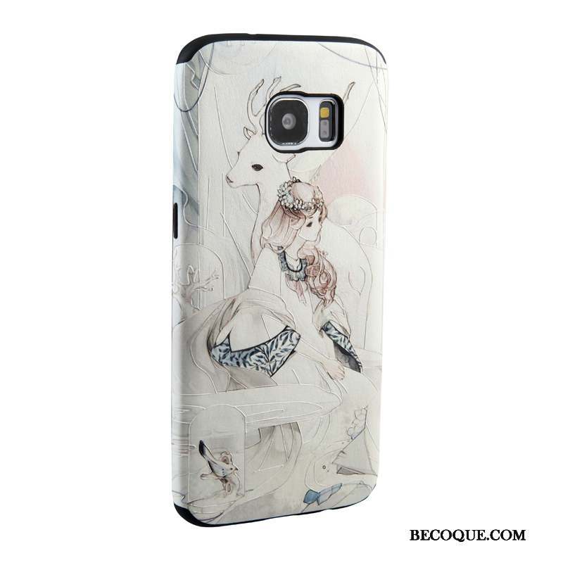 Samsung Galaxy S7 Edge Peinture Multicolore Dessin Animé Fluide Doux Coque De Téléphone Étui