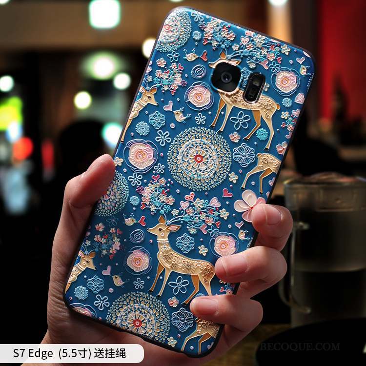Samsung Galaxy S7 Edge Personnalité Créatif Coque De Téléphone Silicone Jaune Incassable