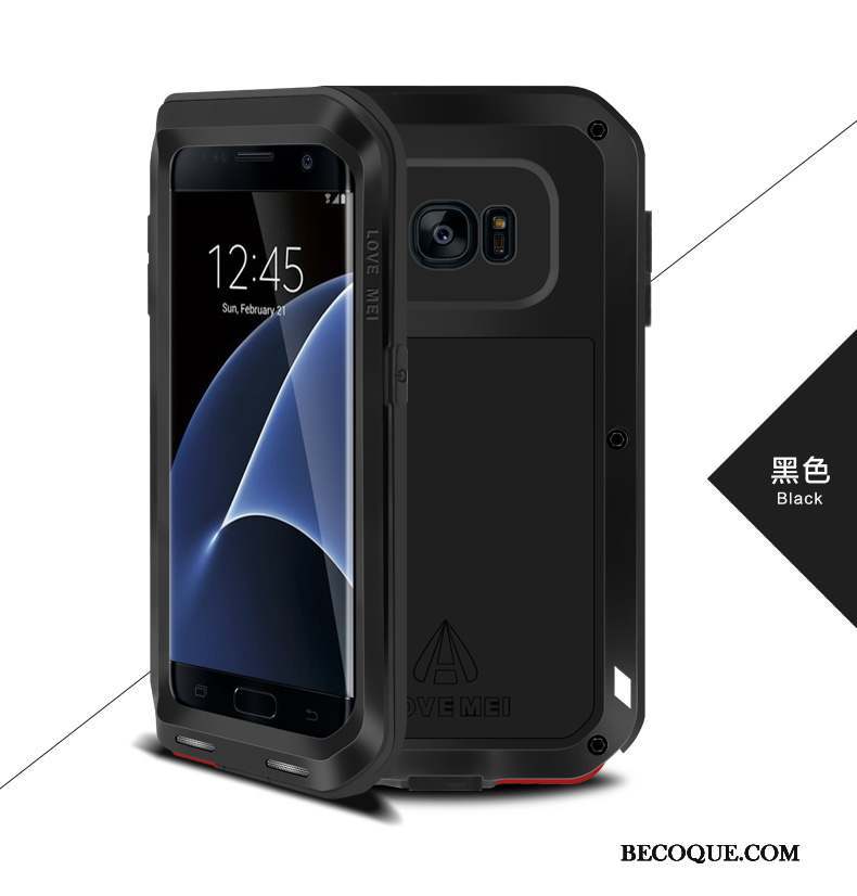 Samsung Galaxy S7 Edge Rouge Protection Étui Incassable Trois Défenses Coque De Téléphone