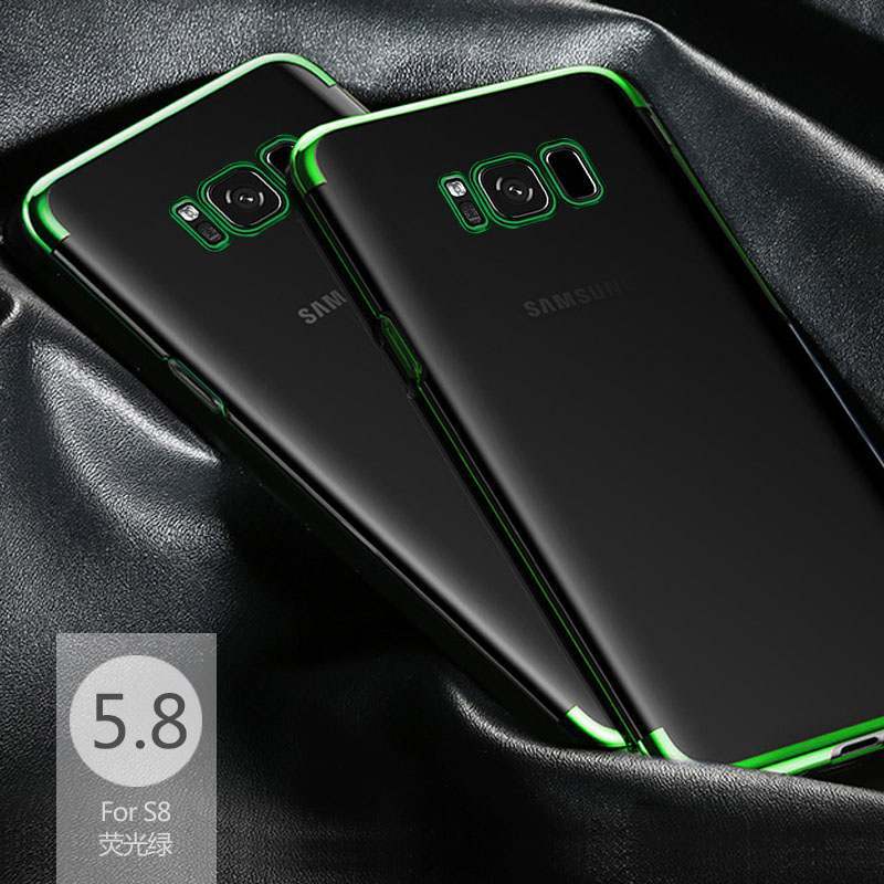 Samsung Galaxy S7 Edge Vert Fluide Doux Étui Coque De Téléphone Transparent Silicone