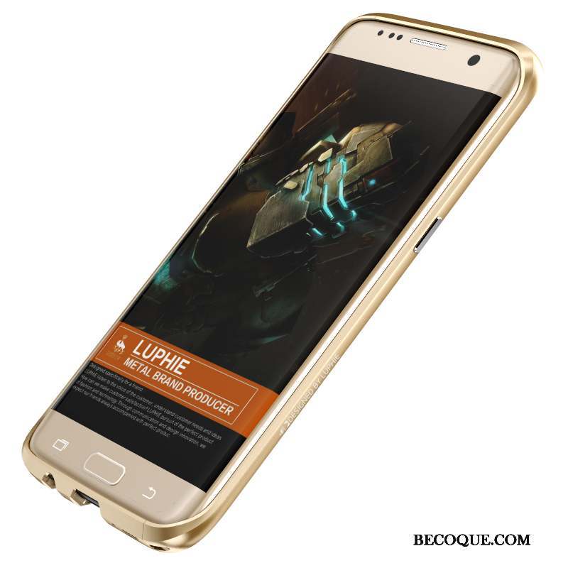 Samsung Galaxy S7 Edge Étui Border Argent Coque De Téléphone Incassable Protection