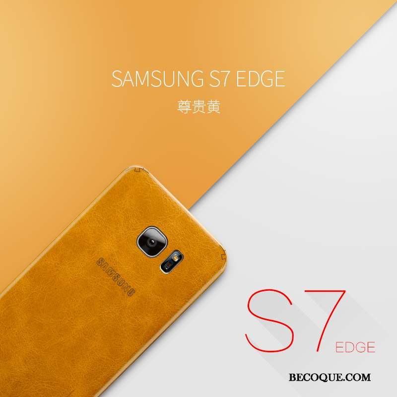Samsung Galaxy S7 Edge Étui Protection Coque De Téléphone Rouge Cuir Véritable Créatif