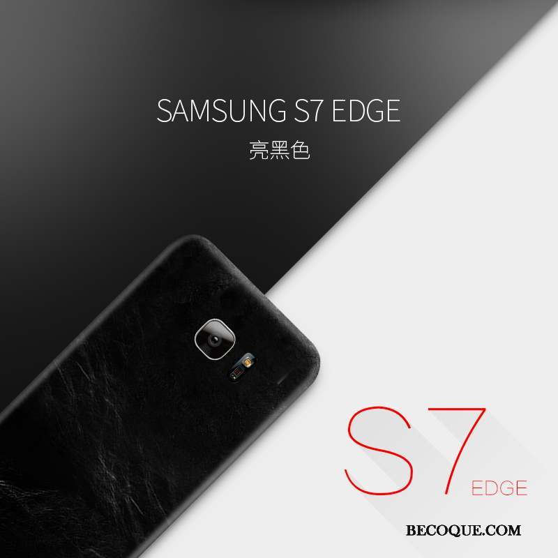 Samsung Galaxy S7 Edge Étui Protection Coque De Téléphone Rouge Cuir Véritable Créatif