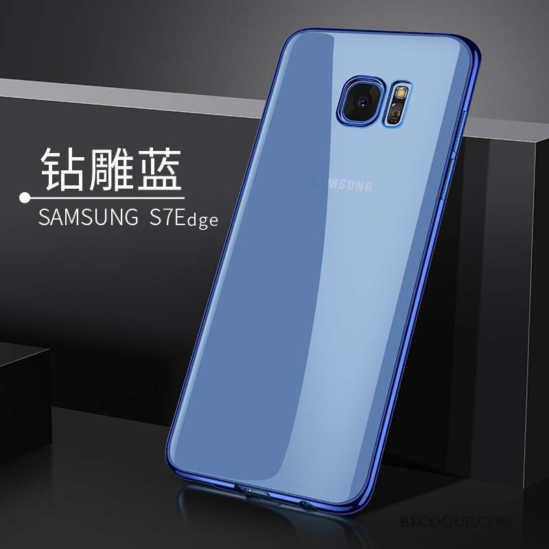 Samsung Galaxy S7 Edge Étui Transparent Silicone Fluide Doux Tendance Coque De Téléphone