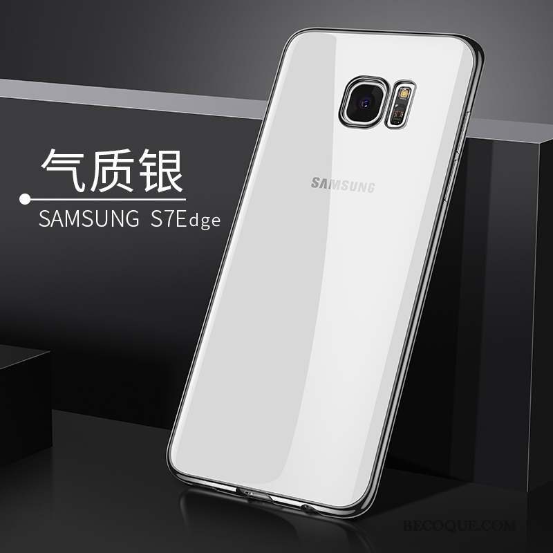 Samsung Galaxy S7 Edge Étui Transparent Silicone Fluide Doux Tendance Coque De Téléphone