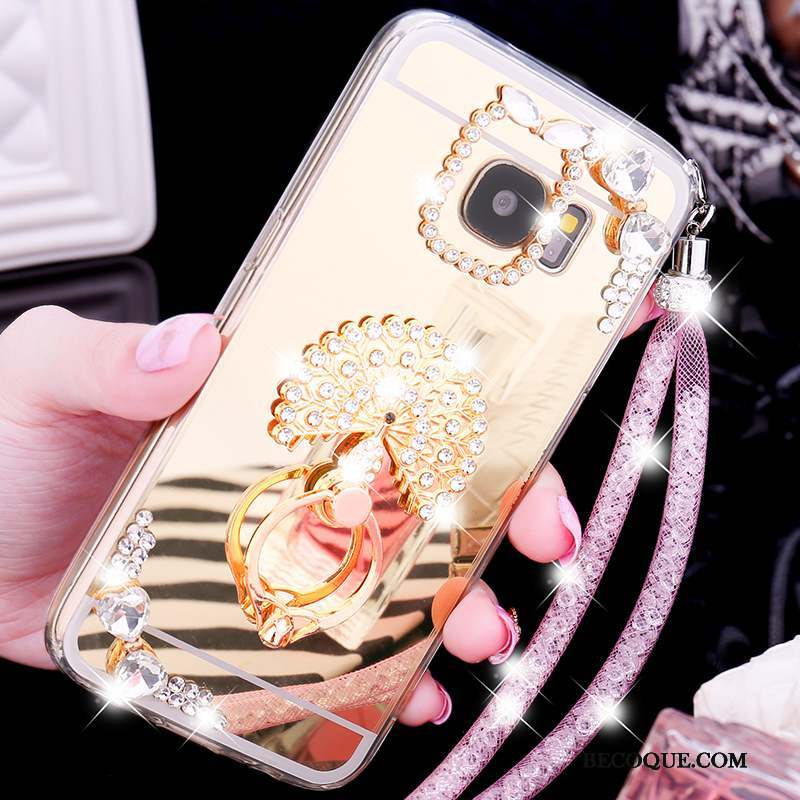 Samsung Galaxy S7 Silicone Strass Tendance Anneau Fluide Doux Coque De Téléphone